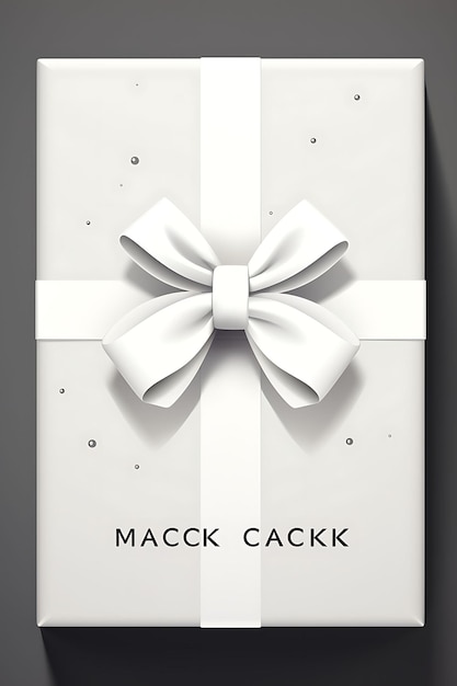 Une affiche d'un coffret cadeau minimaliste avec des décorations élégantes. Concept créatif. Boîtes cadeaux.