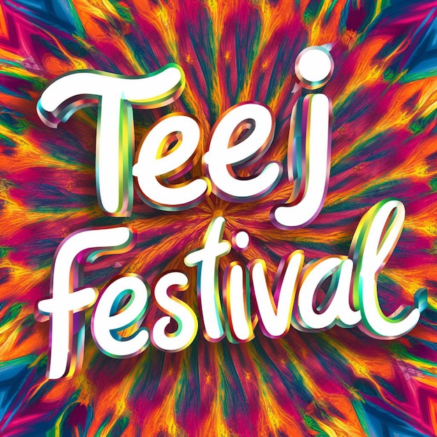 Photo une affiche colorée pour le festival de t-shirts est affichée