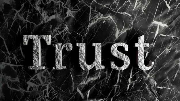 Photo une affiche conceptuelle de black marble trust