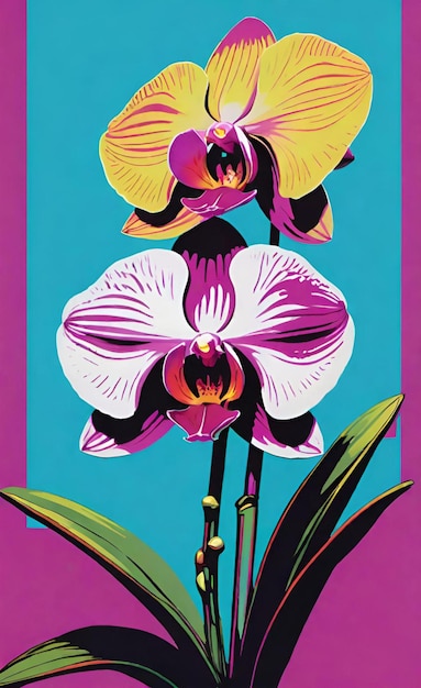 une affiche disant " orchidées " est affichée