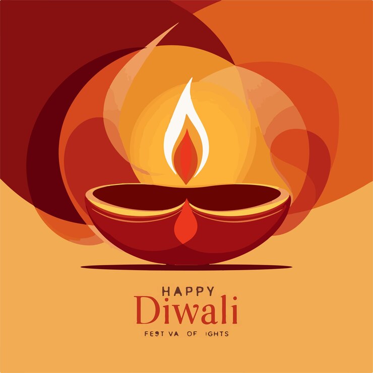 Photo une affiche de diwali moderne et abstraite