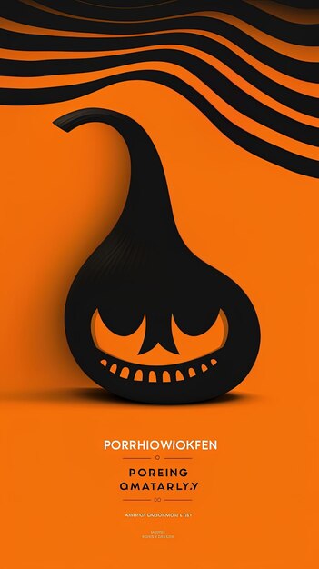 Photo l'affiche du film le nom du film est une affiche noire et orange avec une silhouette noire qui dit halloween