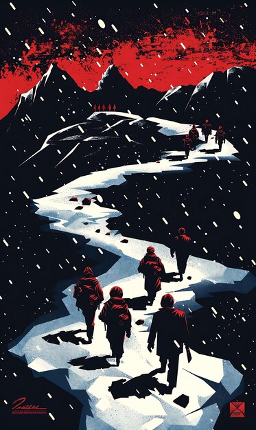 Photo une affiche du film la première neige de l'année