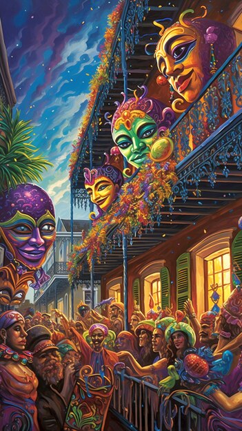 Une affiche du Mardi Gras de la Nouvelle-Orléans