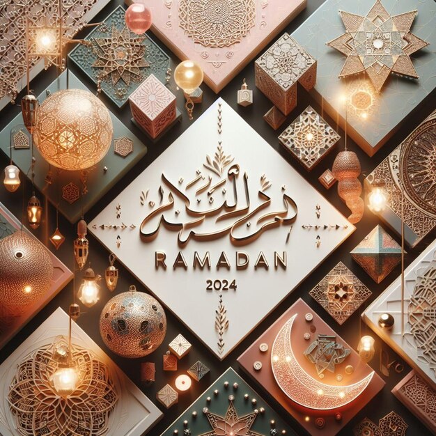 Une affiche du Ramadan Mubarak 2024