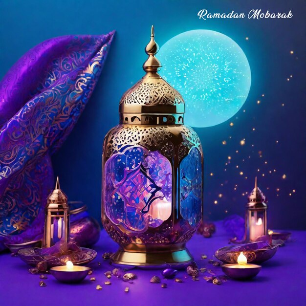 Photo une affiche étonnante du ramadan mobarak