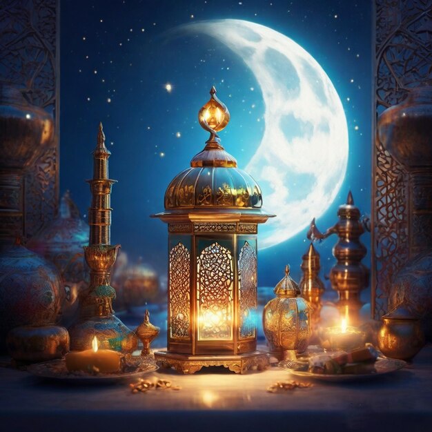 Photo une affiche étonnante du ramadan mobarak