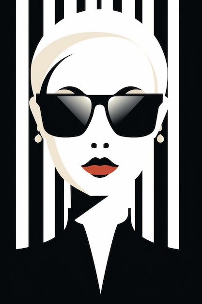 une affiche d'une femme avec des lunettes de soleil et une affiche d'un défilé de mode.