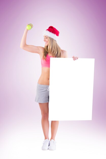 Affiche festive de costume blonde