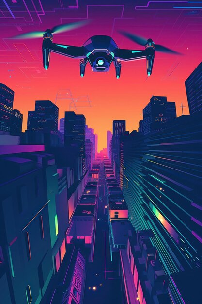 L'affiche d'un film appelé le futur s'intitule "cyberpunk"