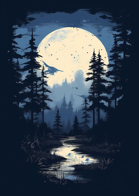 Une affiche d'un film intitulé La Lune.