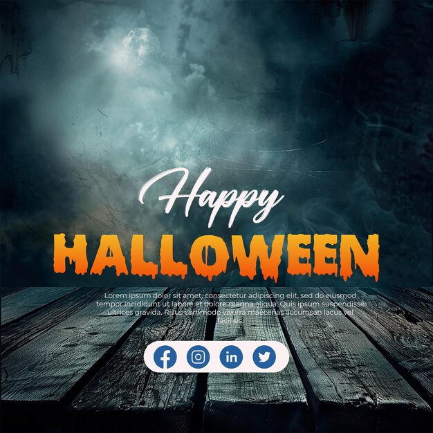 Photo une affiche d'halloween avec un joyeux halloween dessus