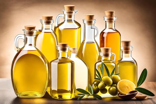 Photo une affiche d'huile d'olive et d'huile d'olive.
