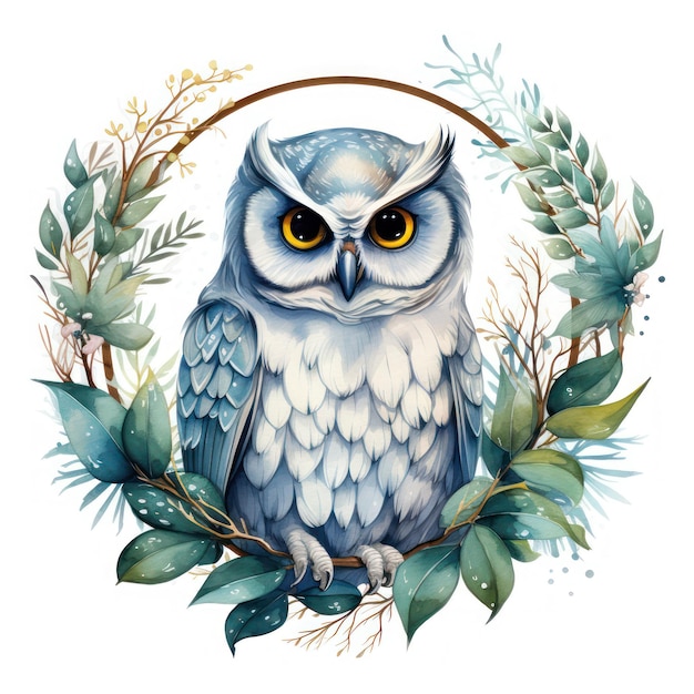 Affiche d'illustration de hibou