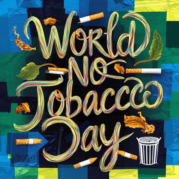 Photo une affiche avec une journée mondiale sans tabac écrite dessus