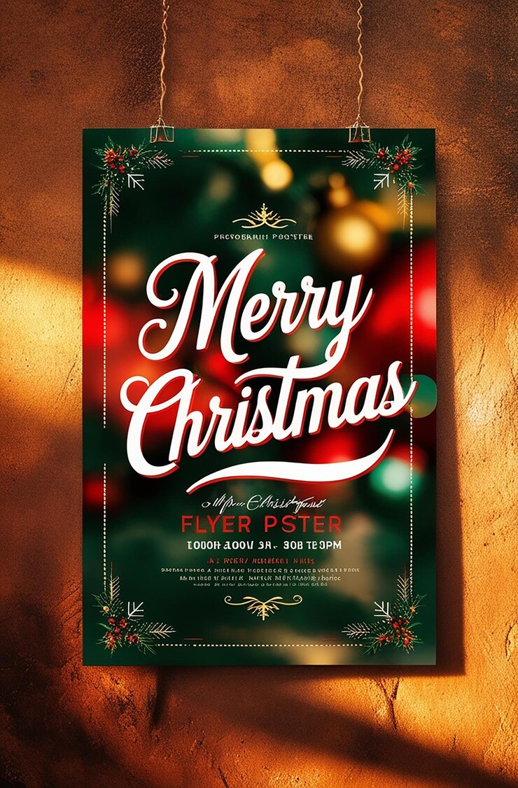 Photo une affiche de joyeux noël