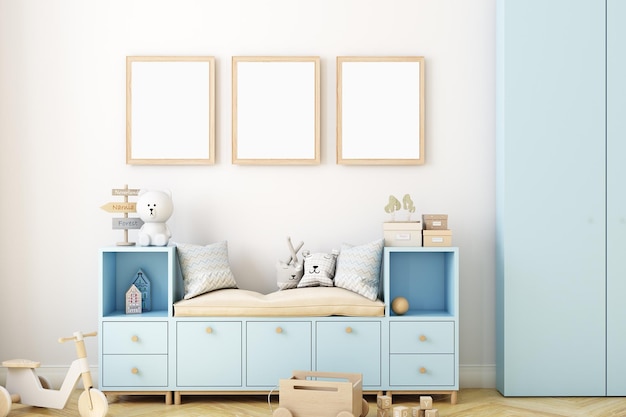 Affiche de maquette dans la maquette pour enfants