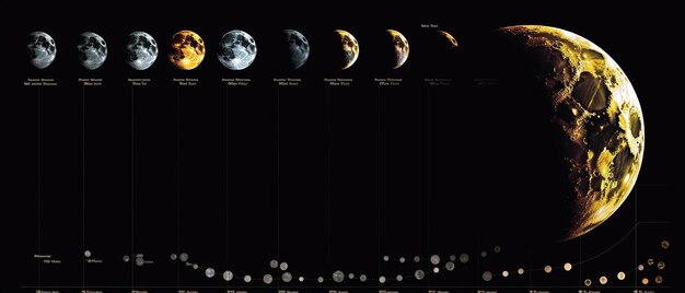 Photo une affiche montrant les planètes et les planètes