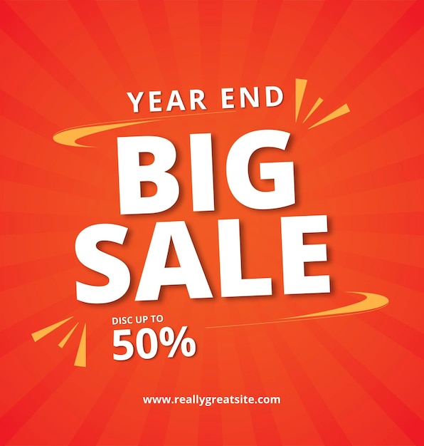 une affiche orange pour une vente du Nouvel An