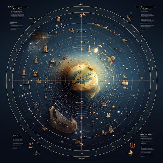 une affiche avec une planète et les mots « la terre » dessus.