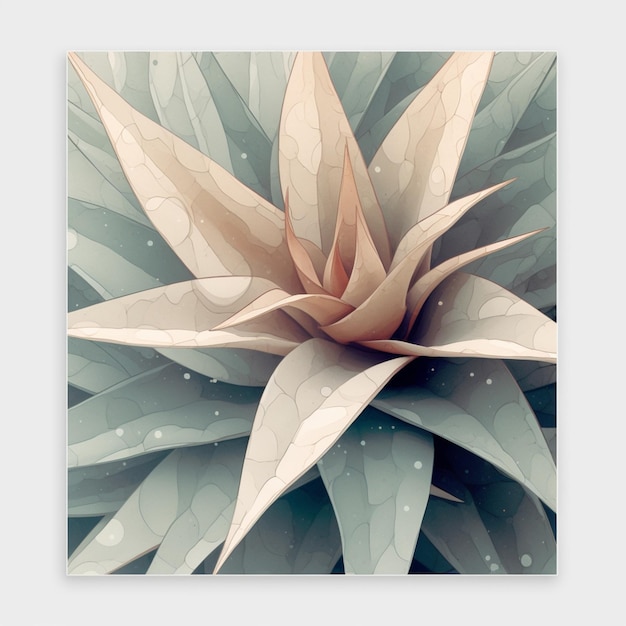 Une affiche avec une plante qui dit agave.