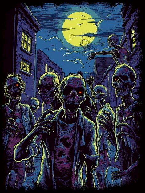 une affiche pour l'apocalypse zombie.