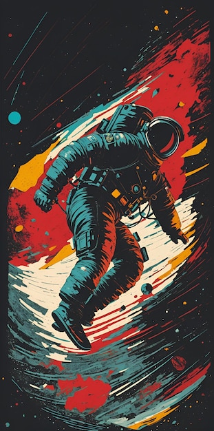 Une affiche pour l'astronaute.