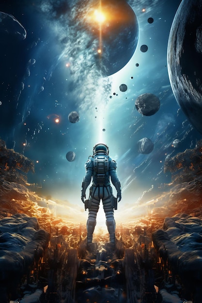 une affiche pour un astronaute