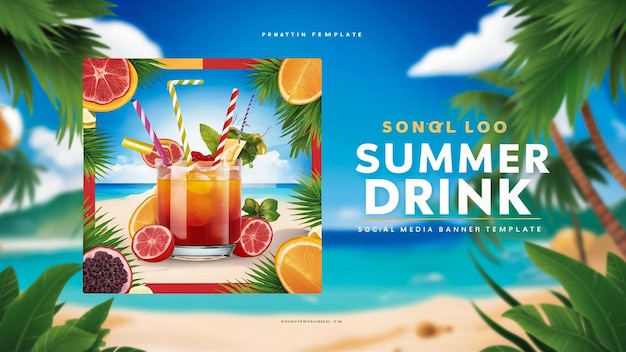 une affiche pour une boisson d'été appelée l'été