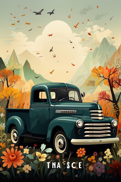 Photo une affiche pour un camion qui dit ford dessus