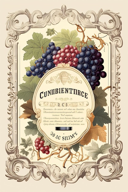 une affiche pour les caves à vin du vignoble