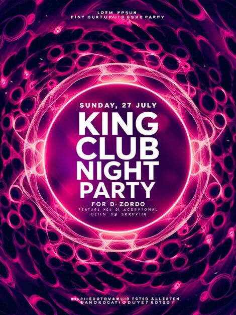 une affiche pour le club king club club club club la nuit de juin
