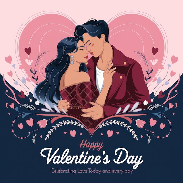 une affiche pour un couple avec un cœur en haut