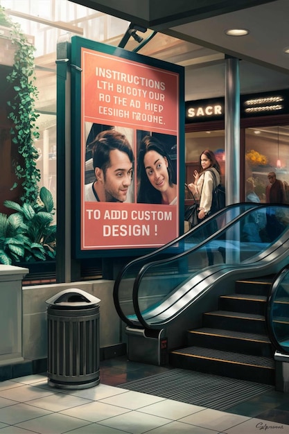 Une affiche pour un couple est sur le mur et dit " s'il vous plaît personnaliser "