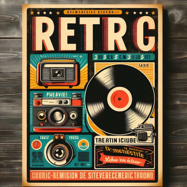 Photo une affiche pour un disque qui dit " retourner "