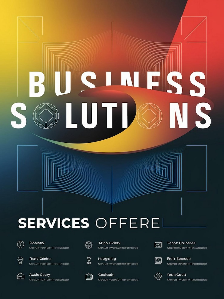 Photo une affiche pour une entreprise qui dit service d'entreprise et service