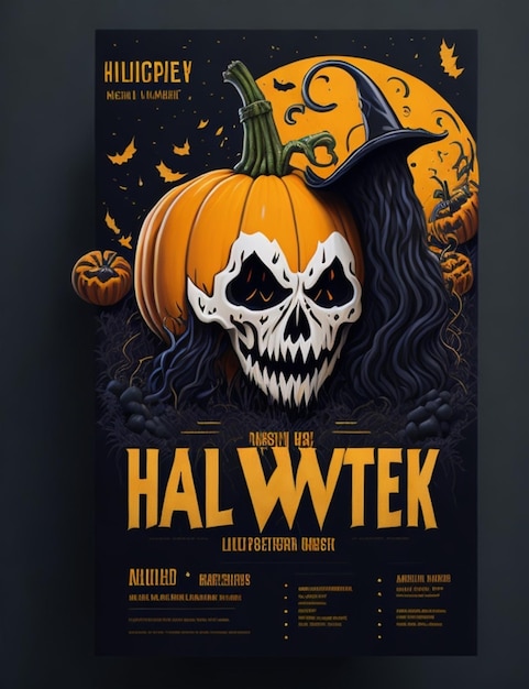 une affiche pour le festival de la citrouille d'Halloween.