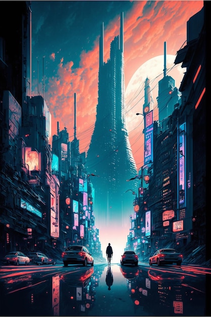 Une affiche pour un film appelé le futur