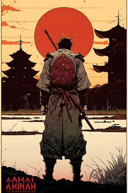Une affiche pour le film le dernier samouraï