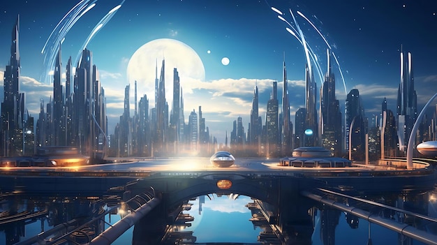 Photo une affiche pour un film intitulé la ville du futur