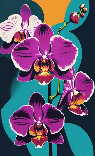 une affiche pour le film " Orchidées " avec un fond vert