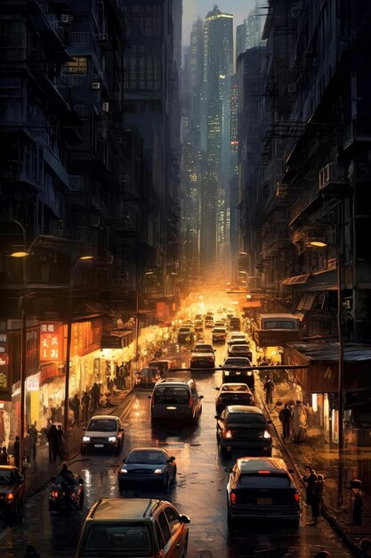 Une affiche pour le film la ville de hong kong.