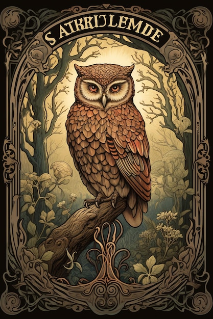 une affiche pour un hibou par personne