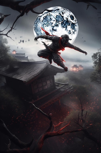 Une affiche pour le jeu samurai