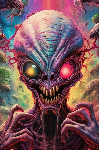 Une affiche pour un jeu vidéo appelé alien.