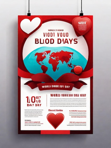 Photo une affiche pour la journée mondiale du sang