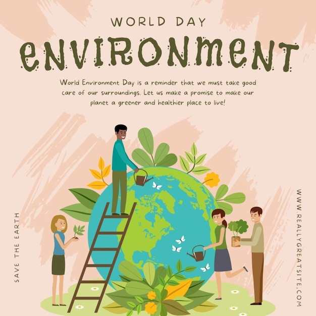 une affiche pour la journée mondiale en vert et brun