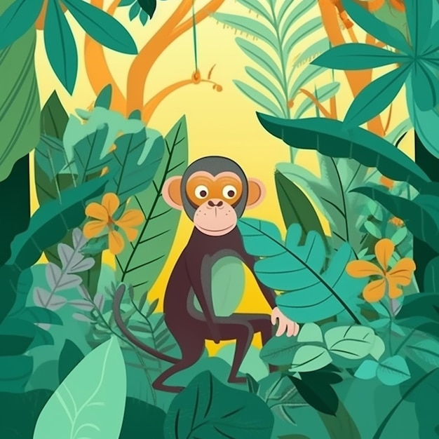 Une affiche pour la jungle des singes.