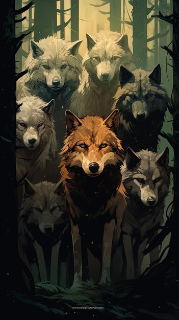 Photo une affiche pour le loup par personne