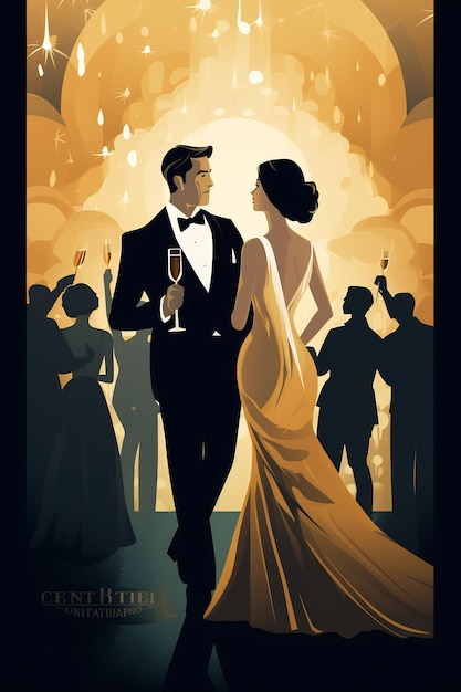 Une affiche pour un mariage appelé le film.